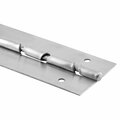 Prime-Line Piano Hinge, 3in x 54-1/2 in., Stainless Steel, LH/IN-RH/OUT, Spring-Loaded 658-9402R